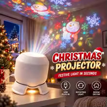NØVEX SnowGlow™ – Proiettore LED natalizio 360° con fiocchi